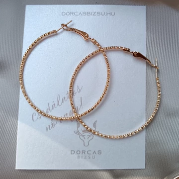 Arany nagy csavart karika fülbevaló