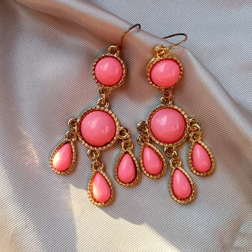 Lazac színű lógós fülbevaló