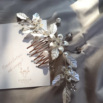 Nagy virágos kontydísz/fésű