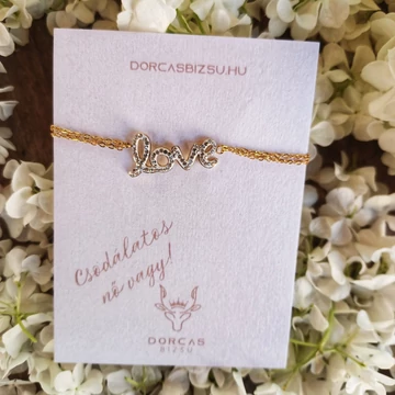 NEMESACÉL LOVE  KARKÖTŐ SWAROVSKI KÖVEKKEL