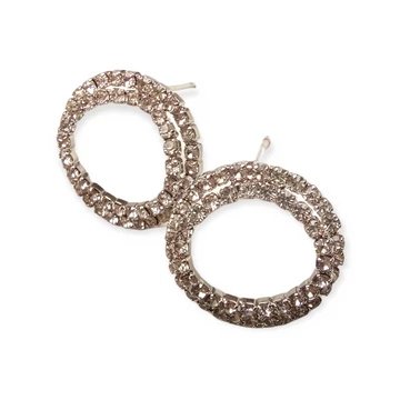 KÖVES EZÜST BEVONATÚ FÜLBEVALÓ-KÖR ALAK