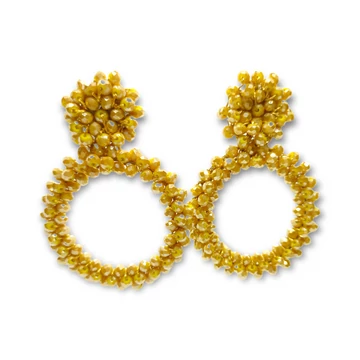 SÁRGA GYÖNGYÖS FÜLBEVALÓ