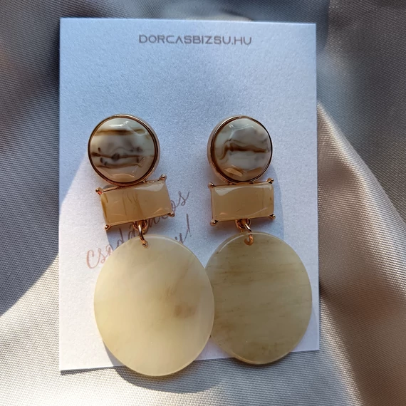 Márvány mintás fülbevaló