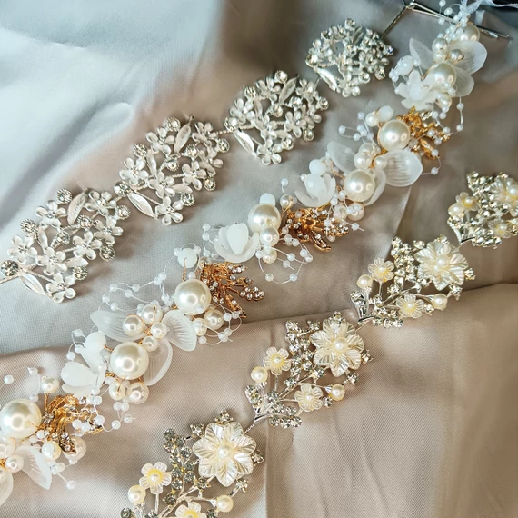 Esküvői, menyasszonyi fejdísz tekla