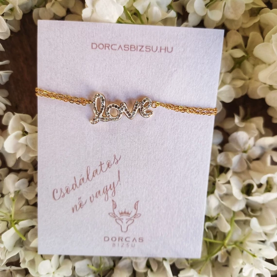 NEMESACÉL LOVE  KARKÖTŐ SWAROVSKI KÖVEKKEL