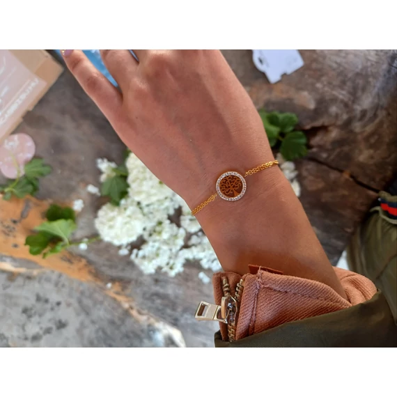 NEMESACÉL ÉLET FÁJA KARKÖTŐ SWAROVSKI KÖVEKKEL