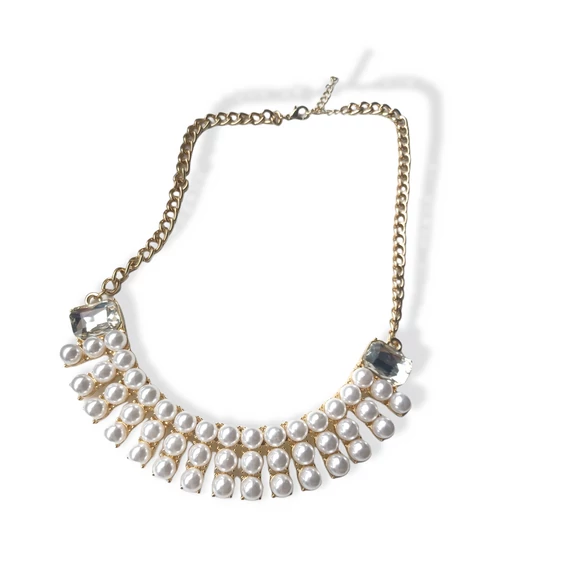 KÖVES NYAKLÁNC-  18 K ARANY BEVONATTAL 