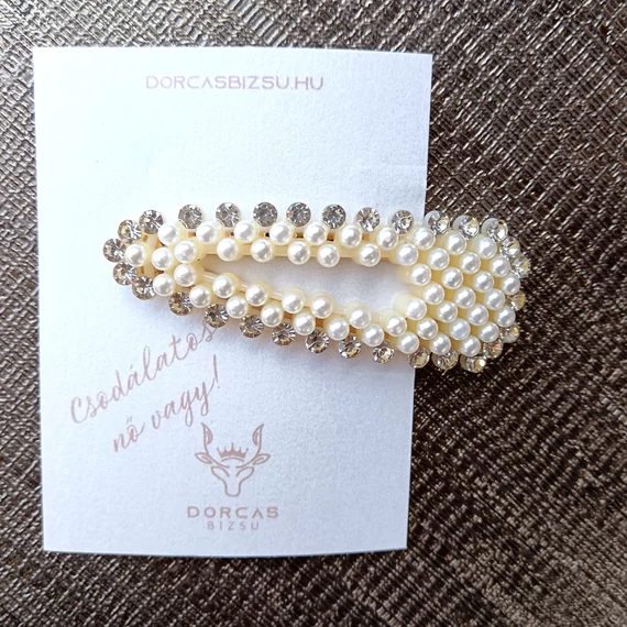 Köves teklagyöngyös csit-csat