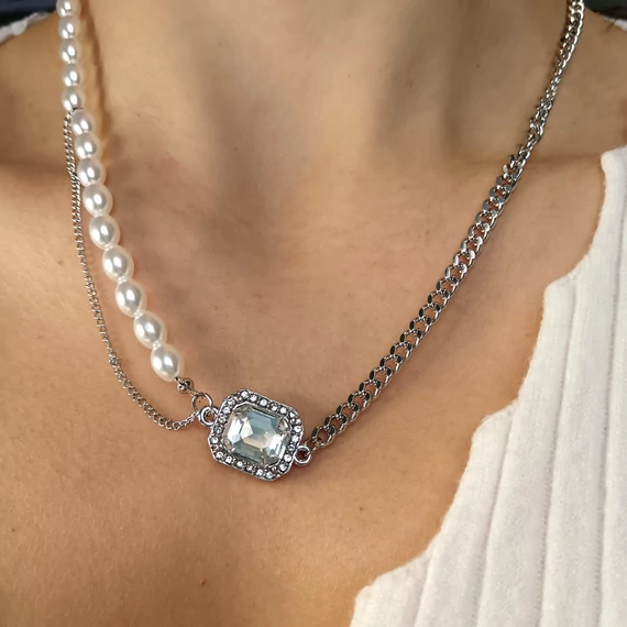 NEMESACÉL NYAKLÁNC- Dupla soros Amira