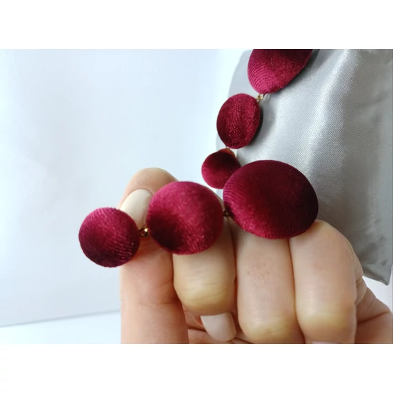 BÁRSONY BOGYÓS FÜLBEVALÓ- BORDÓ