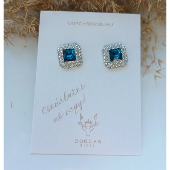 TÜRKIZKÉK SOK KÖVES FÜLBEVALÓ