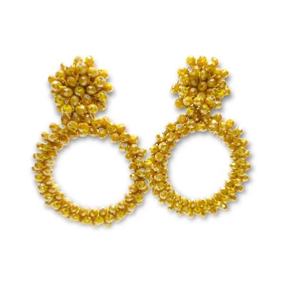 SÁRGA GYÖNGYÖS FÜLBEVALÓ