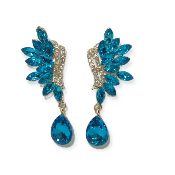 TÜRKIZKÉK ÁLOM FÜLBEVALÓ-KÖVES