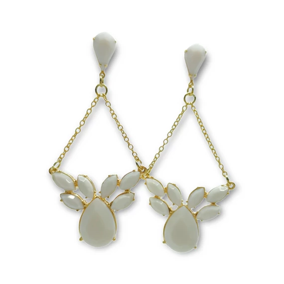 FEHÉR ELEGÁNS FÜLBEVALÓ