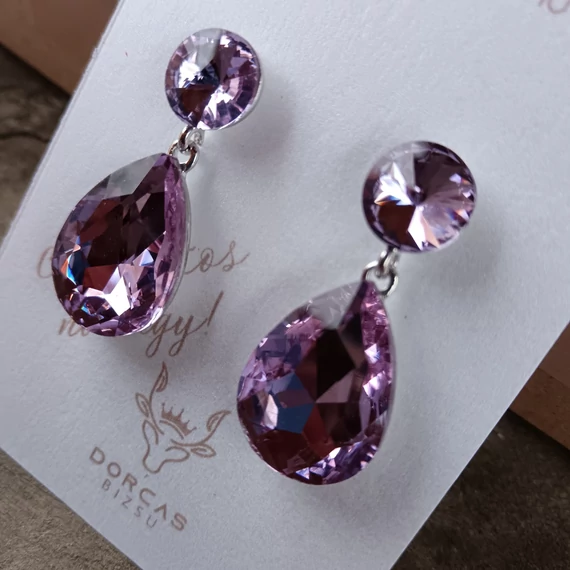 Lila köves fülbevaló