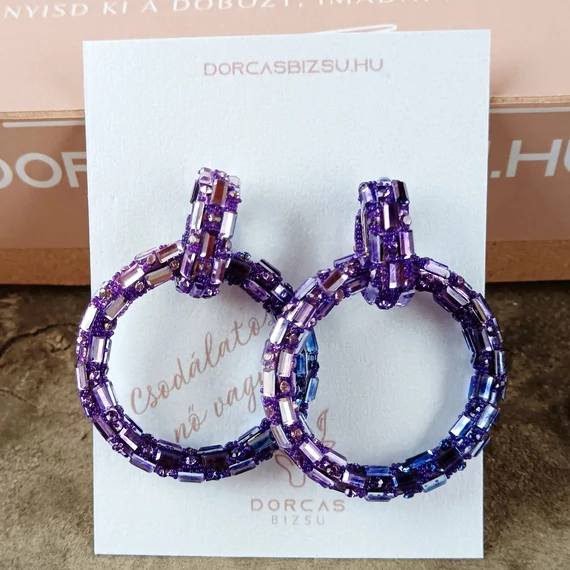 Lila Karika Fülbevaló