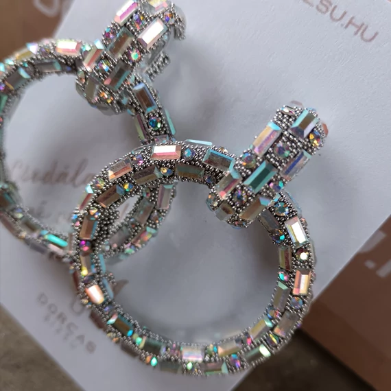 Szivárvány karika fülbevaló