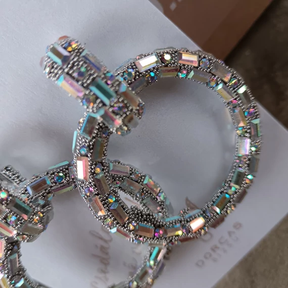 Szivárvány karika fülbevaló