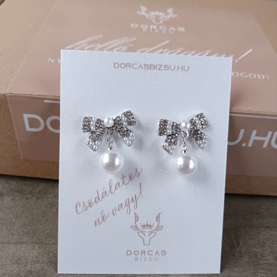 Masnis teklagyöngyös fülbevaló