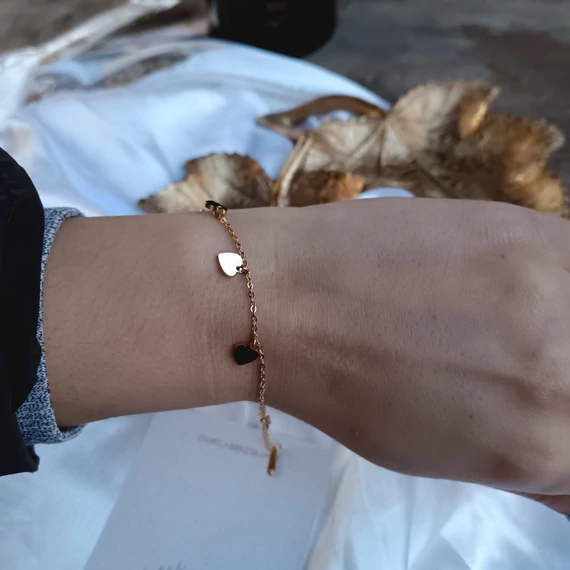 NEMESACÉL_SZÍV MEDÁLOS karkötő