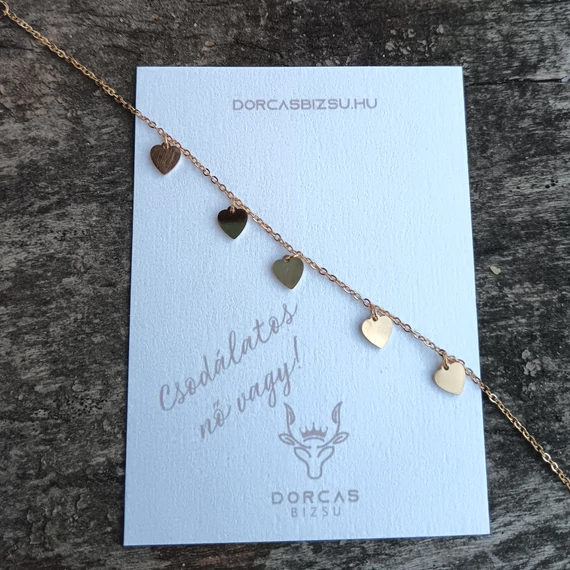 NEMESACÉL_SZÍV MEDÁLOS karkötő