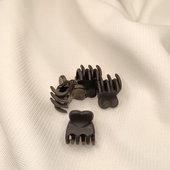 Kaucsuk törhetetlen hajcsat _mini fekete