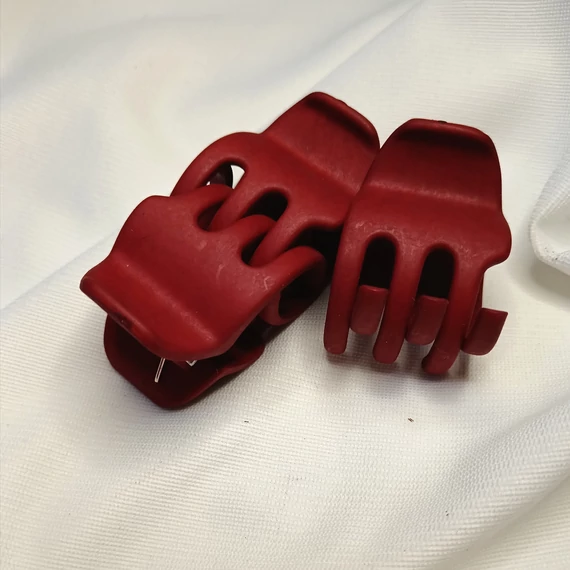 Kaucsuk törhetetlen hajcsat nagy fogakkal BORDÓ