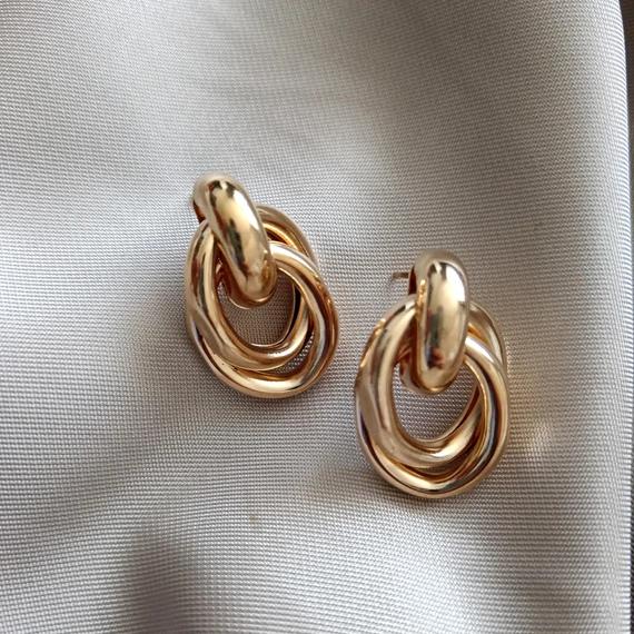 ARANY DUPLA KARIKÁS FÜLBEVALÓ