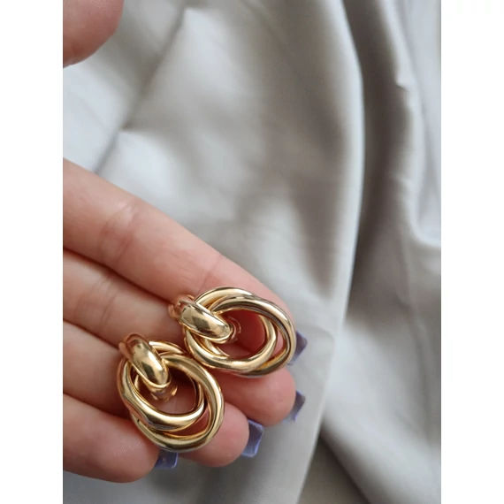 ARANY DUPLA KARIKÁS FÜLBEVALÓ