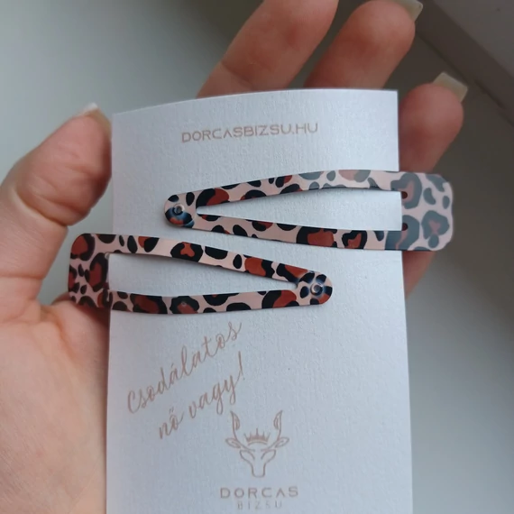 Állatmintás csit csat_NAGY MÉRET_krém