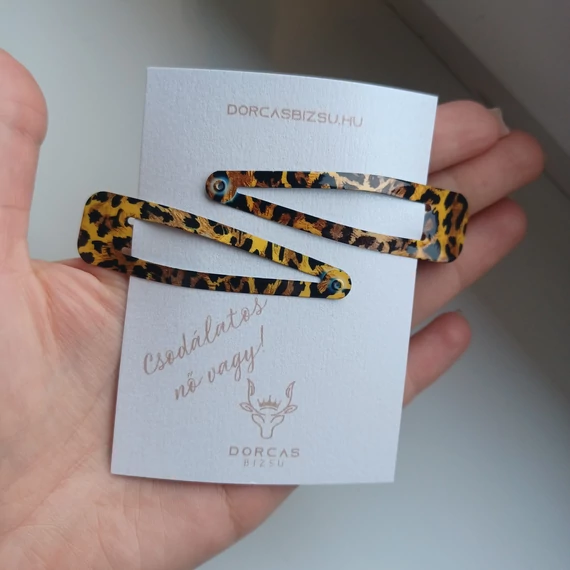 Állatmintás csit csat_NAGY MÉRET_sárga