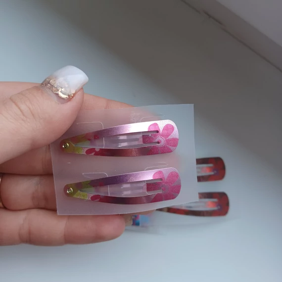 Virágos csit csat_lila