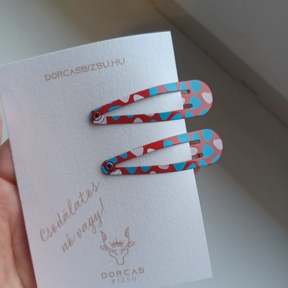 Mintás csit csat_ piros