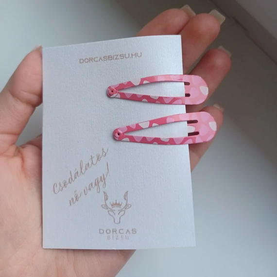 Mintás csit csat_ pink